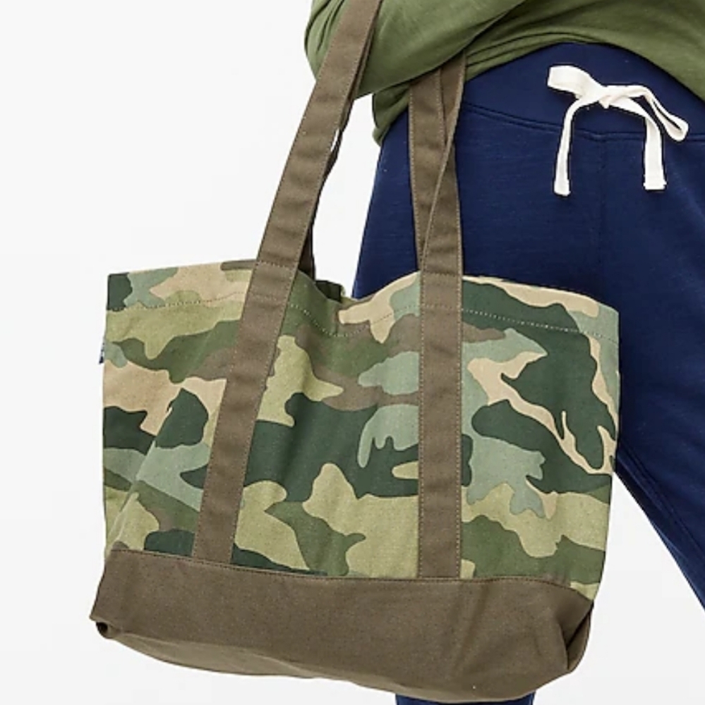 J Crew Structured Canvas Tote Bag - Picture 7 of 7